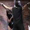 M男が珍しい後ろ向き磔でくすぐり責めされました！