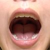 神アングルで激カワ美女のとってもレアな口内観察！